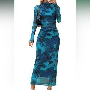 Floral Long Sleeve Maxi Dress